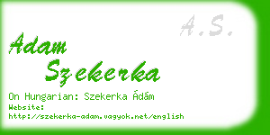 adam szekerka business card